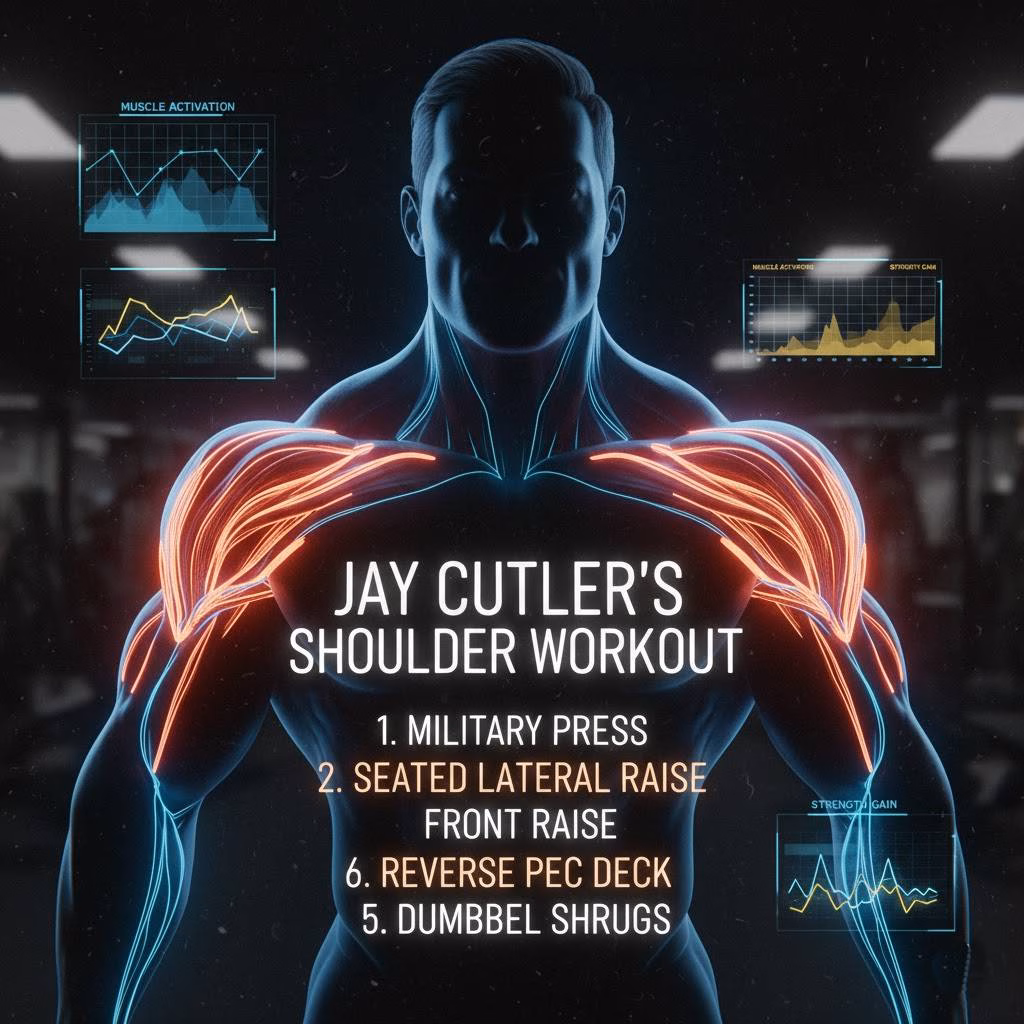 Jay Cutler Váll edzése: 5 Gyakorlat a Brutális Csuklyáért